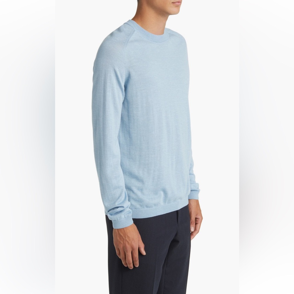 Jack Victor Bailey Merino Wool silk linen Blend crewneck sweater Sweatshirt NWT - Picture 3 of 4